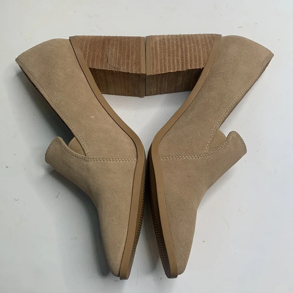 Joie Wevenly Suede Style Tan Neutral Block Heel Loafer Shoes S-019 Sz 8 NWOB - Picture 5 of 10
